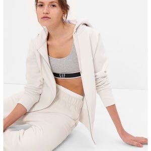 GAP Vintage Soft Classic Full-Zip Hoodie S Petite carls stone grey